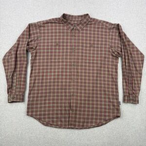 Patagonia Shirt Mens 2XL XXL Green Plaid Button Up Long Sleeve Organic Cotton